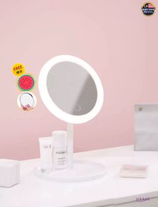 LED 3 color light Makeup Mirror Professional Portable USB Charge Mirror Bulbs Vanity LED三色充电携带式化妆镜带台灯