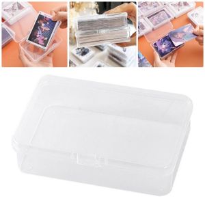 PICKIT 1Pcs ป้องกันปกป้องปกป้อง กล่องเก็บการ์ด Flip-Top เคสกันฝุ่น ที่ใส่โฟโต้การ์ด  โปร่งใสโปร่งใส ฝาปิดบัตรภาพ