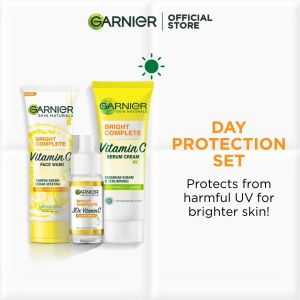 [ 3PC VIT C TRAVEL KIT ] GARNIER Bright Complete Cleanser + Serum + Cream