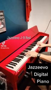 Exam Grade/ Master Grade 88 Keys Digital Piano Fully Weighted Full Size Key Jazzeevo J-9 Red Gloss Pure Piano Sound Hammer Action Weighted Keys Red Piano Keyboard Hammer Touch Piano Exam Grade Piano Exam Grade Digital Piano 3 Pedals
