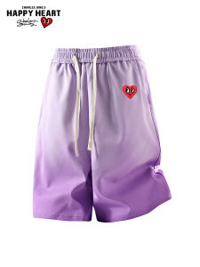 CHARLES JANGS HAPPY HEART | American Gradient Summer Casual Shorts