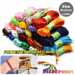 Bracelet DIY Rope Polyester Braided Long Rope Necklace diy Chinese Knot Weaving 2.5mm * 20m