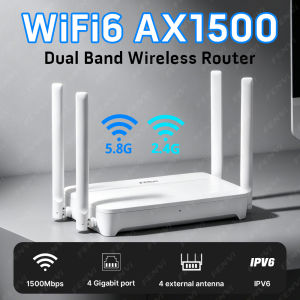 Fenvi | FENVI WiFi 6 AX1500 Router WIFI Range Extender Repeater Dual Band 5GHz 2.4GHz 802.11AX Gigabit Wireless Signal Amplifier Booster