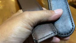 Ikat Pinggang Sabuk Kulit Sapi 4cm Double Jahit