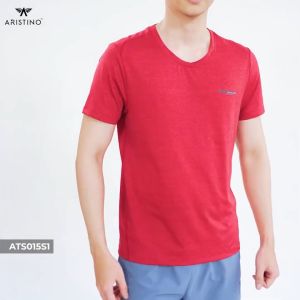 Áo thun nam ngắn tay ARISTINO bền màu thoáng mát ATS015S1