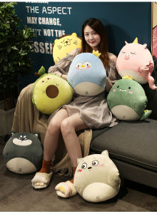 3 In 1 Cushion Cartoon Blanket Pillow Quilt Dual-purpose Office Doll Pillow Quilt Multifunctional Nap Pillow Blanket Back Cushion