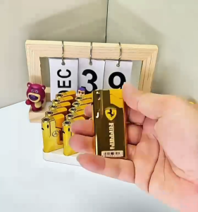 High quality metal windproof lighter Refillable Windproof Lighter Cigarette Lighter Car logo lighterBlue flame lighter