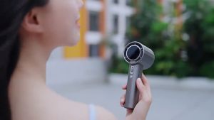 didi-พร้อมส่ง Fan R2 น้ำหนักเบา พกพาง่าย มาพร้อมจอแสดงผล LED ปรับระดับความแรงไได้ถึง100ระดับ พัดลมมือถือUSB ชาร์จได้