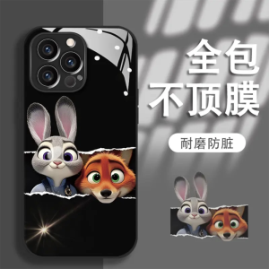 Liquid Glass Smartphone Case Nicholas Jerry Full Cover for  16promax Huawei Mate60pro Creative pura70Opporeno13 Couples vivoS20