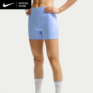 Nike Swift Womens High-Waisted 4" Tight Running Shorts with Pockets - Aluminum [HJ2259-468]