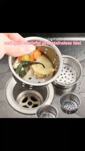 Saringan Wastafel Cuci Piring Stainless Penutup Bak Sink Anti Pecah anti karat