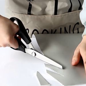 Stainless Steel Pinking Shears Comfort Grip Handled Professional Crafts Dressmaking Zig Zag Cut Scissors Sewing Scissors Fabric Sewing Cut Scissors Dressmaking Shear Pinking Tool Textile Scissor Leather Handicraft Fabric Upholstery DIY Tailor