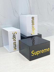 Modern Minimalist Acrylic Bear Base Display Stand Rectangular Home Living Room Decorations Heightening Trendy Bear Ornaments