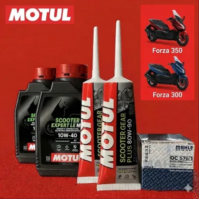 MOTUL Scooter Expert 10W40 JASO MB ชุดSetสำหรับ HONDA FORZA