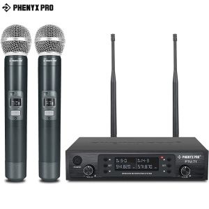 ระบบไมโครโฟน PTU-71A Phenyx Pro 2 มิก ไมโครโฟน 2X100 UHF สแกน รองเพลง คาราโอ แสดงบนเวที