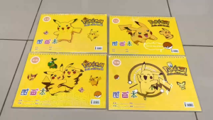 Pikachu Creative A4 Thickened Coil Picture Book Blank Painting Book Art Book Graffiti With Sticker