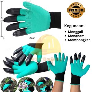 Sarung Tangan Berkebun/ Sarung Tangan Berkebun Cakar 4/ Sarung Tangan Berkebun Cakar 8/ Sarung Tangan Gardening/ Sarung Tangan Spandex Cakar Kuat Kualitas Terbaik