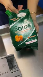 Bột rửa bát sinh học Satos 𝐀𝐝𝐯𝐚𝐧𝐜𝐞 6 tẩy siêu sạch công nghệ mới 1.5kg