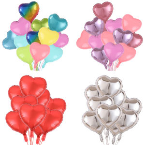 5Pcs 18inch Multi-color Love Heart Aluminum Foil Balloon Kids Birthday Baby Shower Wedding Home Party Room DIY Decor Supplies