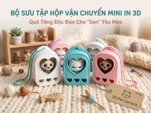 Bộ sưu tập hộp vận chuyển mini in 3D cho thú cưng