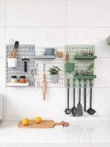 ชั้นวางผนังกระดานแขวนเสริมตวิธีการดิหลาดราคา ชุดส่วนแยก สามารถทำ DIY ได้ สีเขียว