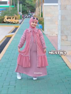 Gamis Anak Perempuan Plus Pashmina Rompi Korean Style Orisabilaqu