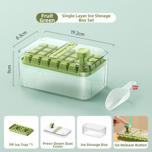 Pressable Ice Tray with Lid Food-Grade Homemade