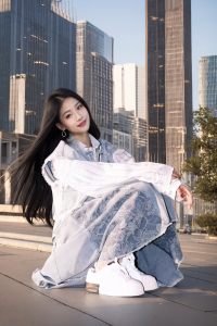 Chic Chinese Style Womens Denim Jacket Long Sleeve Shirt Half Skirt Set Early Spring Fashion Three-Piece Suit Traditional National Trend