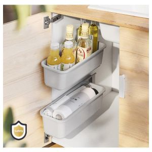 Wall-mounted Drawer-type Space-saving Kitchen Storage Box No Drilling Required