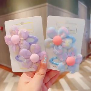 AHOURR กิ๊บติดผมลายดอกไม้สำหรับเด็ก กิ๊บติดผมข้างหวานแบบใหม่ กิ๊บหน้าม้าติดเลื่อมน่ารักอเนกประสงค์