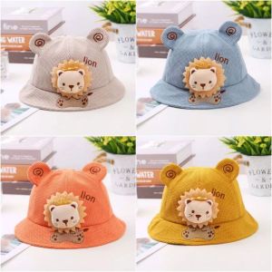 CAE - Topi Anak Laki Perempuan 0-2 tahun Lion King 3D Bucket Hat Import