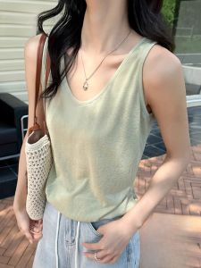 MiiOW | Áo ba lỗ không tay màu trơn đa năng thon gọn che bắp chân phong cách lười biếng có thể mặc ngoài trời MiiOW Cat Lady Vest