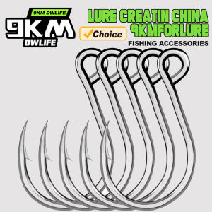 9KM Fishing Hooks 25Pcs Fishing Jigging Hook Carp Eye Worm Barbed Inline Hooks Saltwater High Carbon Steel Fishing Accessories