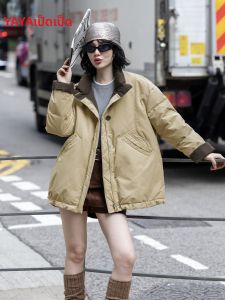 YAYA | Stylish Short Loose Duck Down Coat For Petite Women