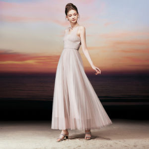 TAMMY TANGS | Elegant Greek Goddess Style Dress With Lace Strap For Women Summer Wedding Performance Party Ball Skimpy Fit Nylon Fabric