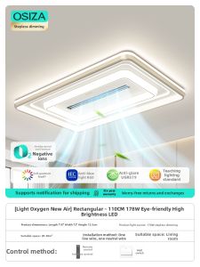 OSIZA | Eye-Protective Ceiling Light All Rooms Use Bladeless Fan
