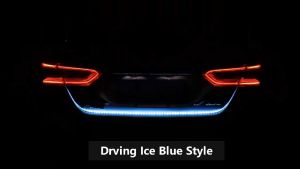 47" RGB LED Car Rear Trunk Strip Light Tailgate Brake Driving Signal Flow Rear Bonnet Lamp Daytime Running Light