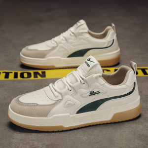 Giày Thể Thao Thường Ngày Nhẹ Đế Mềm Cho Nam Giày Bệt Thời Trang Mùa Thu Đông Giày Thể Thao Màu Trắng Đế Bằng Cho Thanh Thiếu Niên