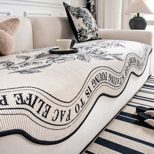 ที่วางหมอนโซฟาแบบกันลื่นทรงไม่เท่ากันหนา ผ้าคลุมแบบฝรั่งเศส ที่วางหมอนแบบใหม่ป้องกันการขัดเกลาในฤดูใบไม้ผลิและฤดูหนาวที่มีความรู้สึกหรูหรา