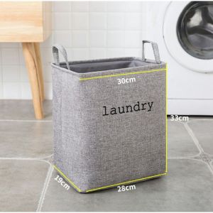 Giỏ đựng đồ giặt vải bố cao cấp loại 1 siêu dày phong cách Bắc Âu giỏ đựng quần áo bẩn đa năng gấp gọn sọt chứa đồ dơ có quai xách