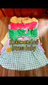 Set Baju Anak Bayi Perempuan Usia 0-12 Bulan | Baju Dress Anak - Pilihan Warna, Bisa COD - Gambar Real Pict - Request Warna ke Admin!