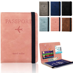 JIFANPAUL | Passport Holder Ticket Clip PU Leather Travel Accessory