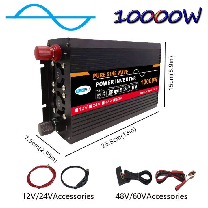 Pure Sine Wave Power Inverter 3000w4000w6000w8000w10000w12000w Dc 12v24v48v60v To Ac 0675