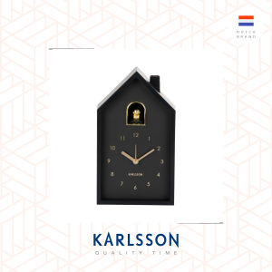 Karlsson Alarm clock Modern Cuckoo Oro ABS black [Ready Stock] Alarm Clock Table clock Modern Luxury for Living Room Home Decor