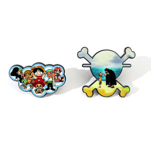Bandai | 2 Chiếc ONE PIECE Hoạt Hình Thổ Cẩm Thời Trang Men Pin Usopp Huy Hiệu Kim Loại Trang Sức Cho Quần Áo Ba Lô Phụ Kiện Cosplay Quà Tặng