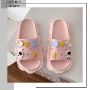 3D คิ้วท์ฟูชนิดจุดส่ง SQShop สำหรับรองเท้าแตะผญสีพลาสเทล ตัวติดการ์ตูนอวกาศ รองเท้าแตะแฟชั่นสวมแต่งตัว สำหรับสามารถเชื่อมต่อตัวก่อนได้