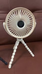 พัดลมติดรถเข็นเด็กแบบพกพาพัดลม USB 2000MAh รถเข็นนักเรียนใช้เดินเงียบคลิปเตียงขนาดเล็กมหัศจรรย์สำหรับเด็ก พัดลมหนีบได้ พัดลมติดรถเข็น พัดลมรถเข็น