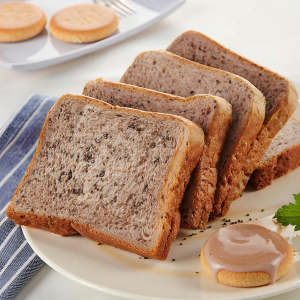 Chia Seed Black Whole Wheat Sliced Toast 0 Sugar 0 Fat Breakfast