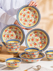 Large Size Ceramic Bowl Plate Dining Set Single Meal Bowl Dish Tableware 2025 New Style Dish Vegetable Dish Soup Dish
