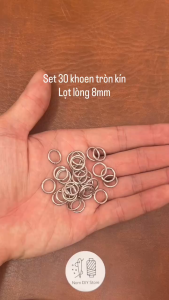 Set 30 Khoen Tròn Kín 8mm Xi Mạ Điện – Phụ Liệu Làm Túi Xách Ví Móc Khóa Da Thủ Công Handmade